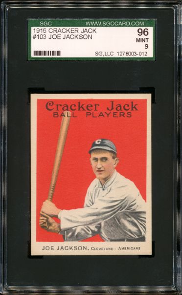1915 CRACKER JACK #103 JOE JACKSON MINT SGC 96 (1/2)