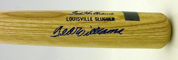 TED WILLIAMS SIGNED BAT