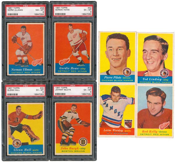1957-58 TOPPS HOCKEY COMPLETE SET OF 66