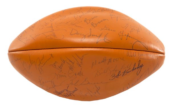1972-73 SUPERBOWL CHAMPION MIAMI DOLPHINS TEAM SIGNED FOOTBALL