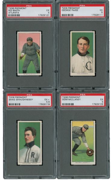 1909-11 T206 EX PSA 5 OR BETTER SOUTHERN LEAGUE LOT OF 7