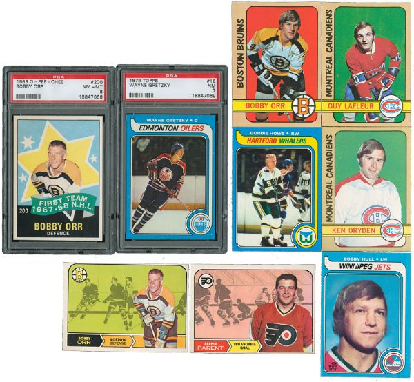 1968-69 (186/216) AND 1972-73 (222/340) OPC HOCKEY SETS, 1979-80 OPC/TOPPS MIXED HOCKEY PARTIAL SET (390 TOTAL CARDS) PLUS MORE