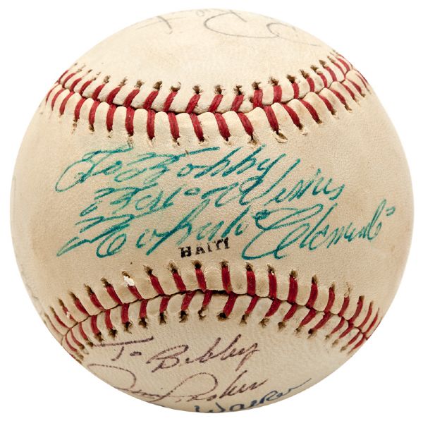 1970S ROBERTO CLEMENTE, BILL MAZEROSKI, AND 3 OTHERS SIGNED BASEBALL