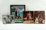 LOT OF FOUR LARRY BIRD PHOTOGRAPHS FROM RED AUERBACHS OFFICE INC. ONE SIGNED TO RED 