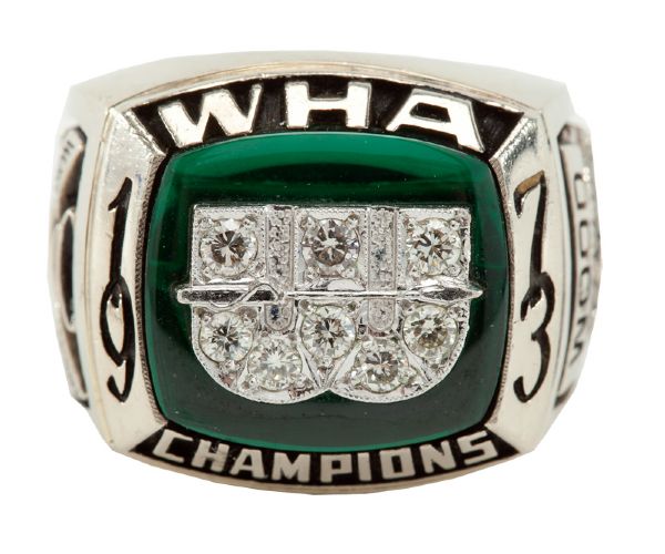 1972-73 NEW ENGLAND WHALERS WHA WORLD CHAMPIONSHIP RING
