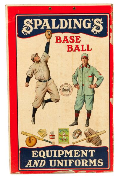 RARE CA. 1900 SPALDING BASEBALL ADVERTISING DISPLAY