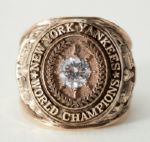 1927 NEW YORK YANKEES REPLICA 10K GOLD WORLD SERIES RING 