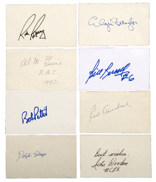 MASSIVE LOT OF 138 DIFFERENT BASKETBALL HALL OF FAME AUTOGRAPHS PLUS MORE