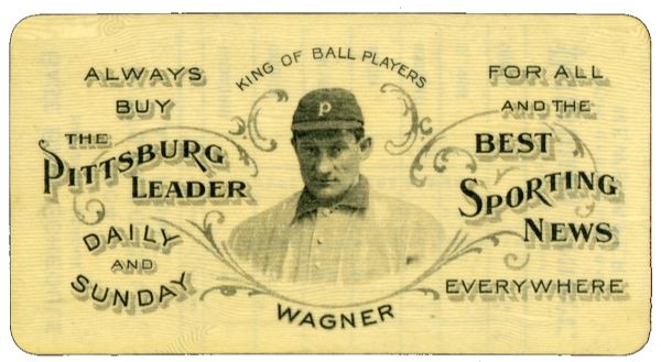 1904 HONUS WAGNER CELLULOID PITTSBURGH PIRATES HOME SCHEDULE