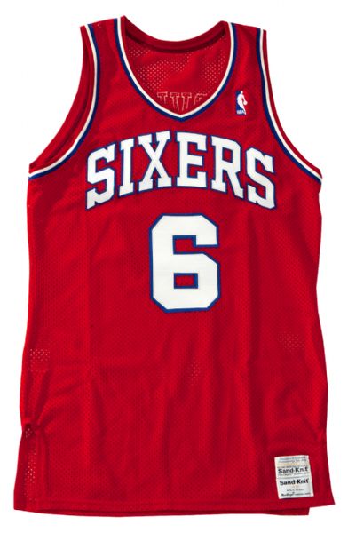 JULIUS "DR. J" ERVINGS FINAL GAME WORN JERSEY WORN ON MAY 3RD, 1987 DURING GAME 5 OF THE EASTERN CONFERENCE PLAYOFFS VS. MILWAUKEE