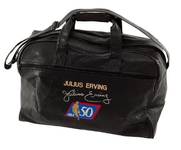 JULIUS "DR. J" ERVINGS 1996 NBA 50 GREATEST PLAYERS TRAVEL BAG