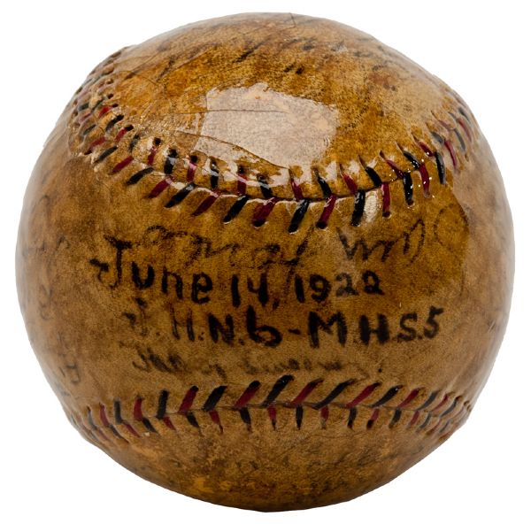1922 NEW YORK YANKEES & CINCINNATI REDS SIGNED BASEBALL