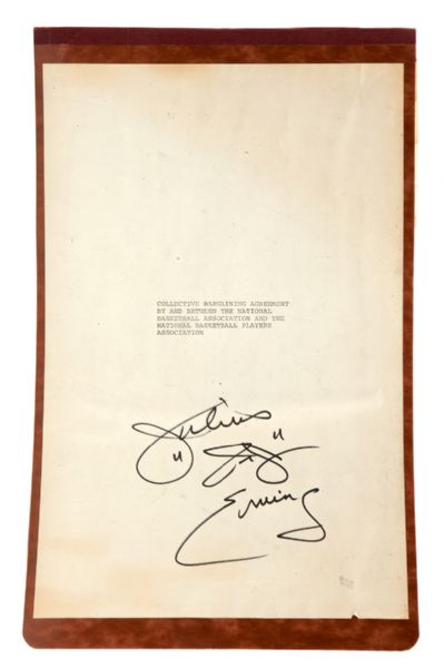 JULIUS "DR. J" ERVINGS 1976 COPY OF THE NBA COLLECTIVE BARGAINING AGREEMENT