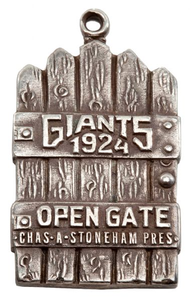 1924 NEW YORK GIANTS SILVER SEASON PASS