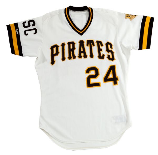 1988 BARRY BONDS PITTSBURGH PIRATES GAME WORN HOME JERSEY
