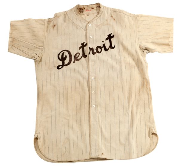 SCHOOLBOY ROWE 1933 DETROIT TIGERS GAME WORN HOME JERSEY FROM HIS ROOKIE SEASON