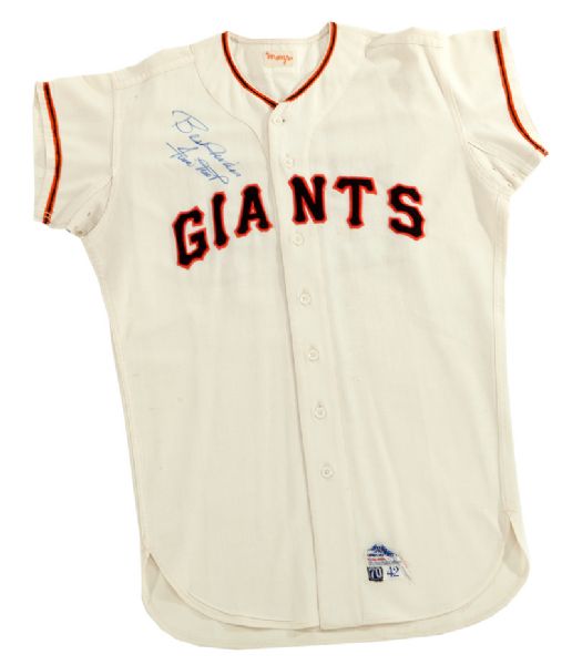 WILLIE MAYS AUTOGRAPHED 1970 SAN FRANCISCO GIANTS GAME WORN HOME JERSEY IN SUPERB CONDITION WITH MAYS PROVENANCE