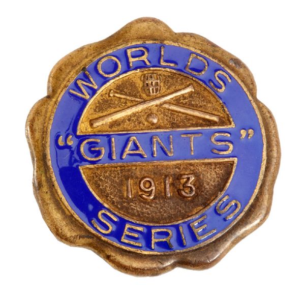 1913 NEW YORK GIANTS WORLD SERIES PRESS PIN