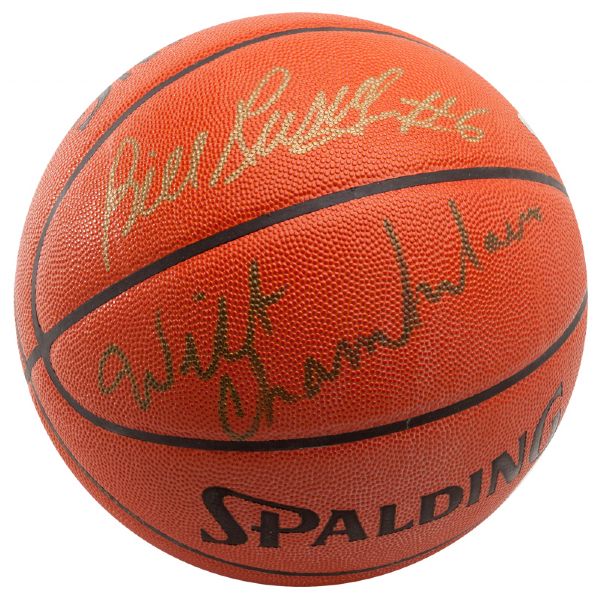 WILT CHAMBERLAIN AND BILL RUSSELL DUAL SIGNED BASKETBALL