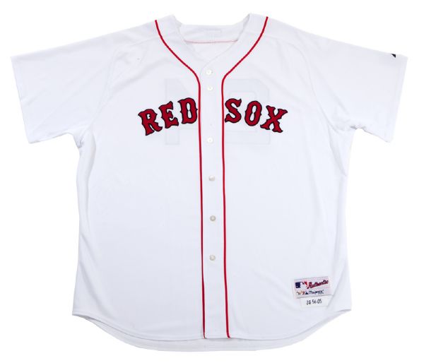 MANNY RAMIREZ AUTOGRAPHED 2005 BOSTON RED SOX GAME WORN HOME JERSEY