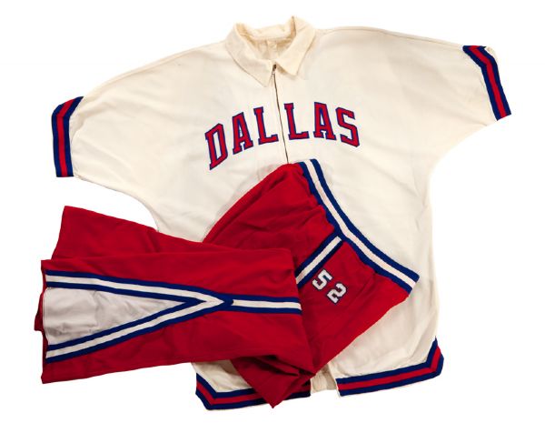 RICH NEIMANNS 1971-72 ABA DALLAS CHAPARRALS GAME USED WARM-UP SUIT