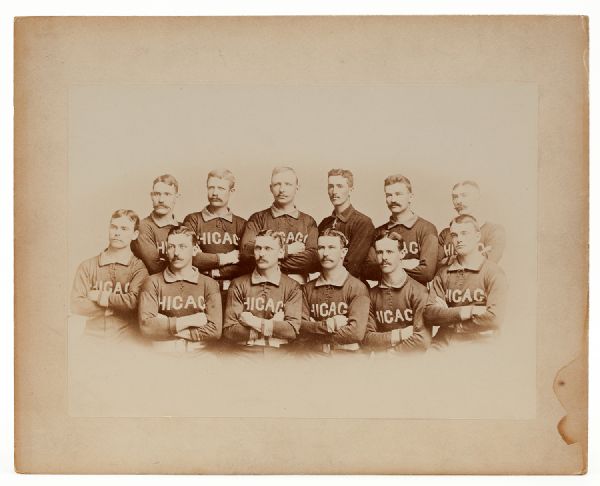 1885 WORLD CHAMPION CHICAGO WHITE SOX TEAM CABINET PHOTOGRAPH
