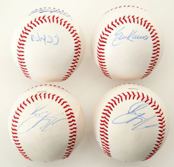 LOS ANGELES DODGERS BACK TO BACK TO BACK ROOKIES OF THE YEAR SIGNED BALLS - PIAZZA, MONDESI & KARROS