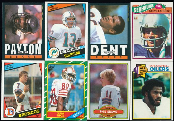 1977, 79, 80, 84, 85, & 86 TOPPS & 1989 SCORE FOOTBALL COMPLETE SETS (8 TOTAL)