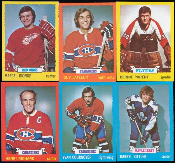 1973-74 TOPPS HOCKEY COMPLETE SET OF 198