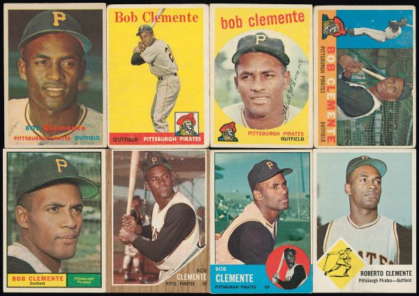 1957-1973 ROBERTO CLEMENTE CARD LOT OF (23)