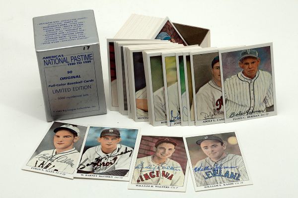 1985 AMERICAS NATIONAL PASTIME LIMITED EDITION (43/5000) SET W/18 SIGNED CARDS