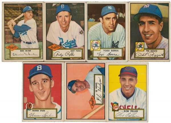 1952 TOPPS BASEBALL COMPLETE LOW NUMBER RUN #1-310