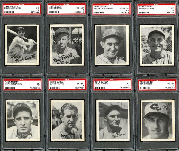 1936 GOUDEY BASEBALL COMPLETE SET (WITH 24/25 PSA GRADED)