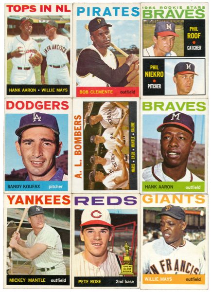 1964 TOPPS (587) AND 1964 TOPPS GIANT (60) BASEBALL COMPLETE SETS