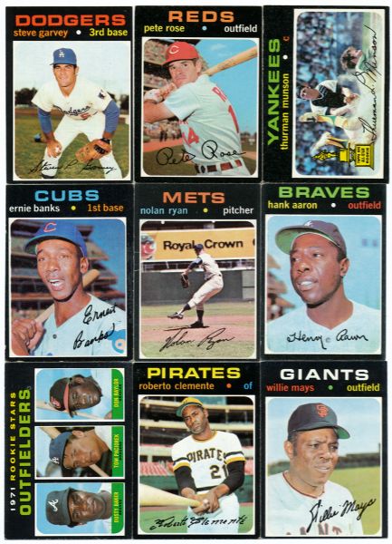 1971 TOPPS (752) AND 1971 TOPPS SUPER (63) BASEBALL COMPLETE SETS