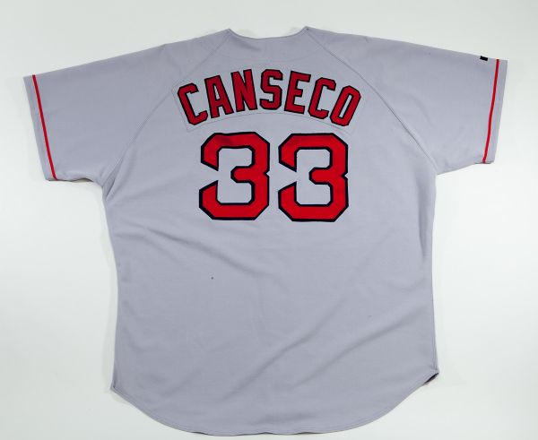 1996 JOSE CANSECO GAME USED BOSTON RED SOX ROAD JERSEY