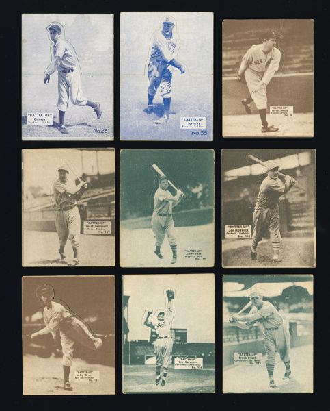 1934-36 R318 BATTER-UP BASEBALL LOT OF 107 DIFFERENT (ALL BUT 8 WITH BACKS)