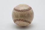 1934 NEW YORK YANKEES MULTI-SIGNED BASEBALL WITH (7) SIGNATURES INCLUDING RUTH AND GEHRIG