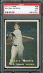 1957 TOPPS #95 MICKEY MANTLE NM PSA 7(ST)