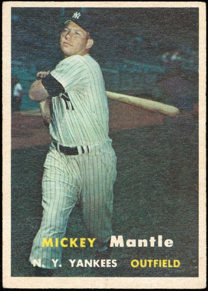 1957 TOPPS #95 MICKEY MANTLE
