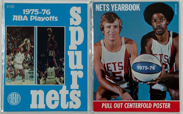 1975-76 NEW YORK NETS ABA YEAROOK AND 1975-76 PLAYOFFS PROGRAM