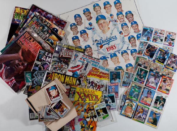 1980S-90S CHILDHOOD COLLECTION INCL. THOUSANDS OF CARDS, PUBLICATIONS, COMICS INCL. 1952 TOPPS REPRINT SET, KEY ROOKIE CARDS, ETC.