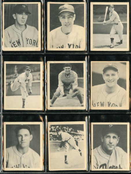 1939 PLAY BALL LOT OF 52 DIFFERENT INC. DIMAGGIO, OTT, 7 OTHER HOFERS AND 12 HIGH NUMBERS