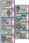 1956 TOPPS BASEBALL PSA GRADED COMPLETE SET OF 342 PLUS ALL 6 DATED TEAM CARDS