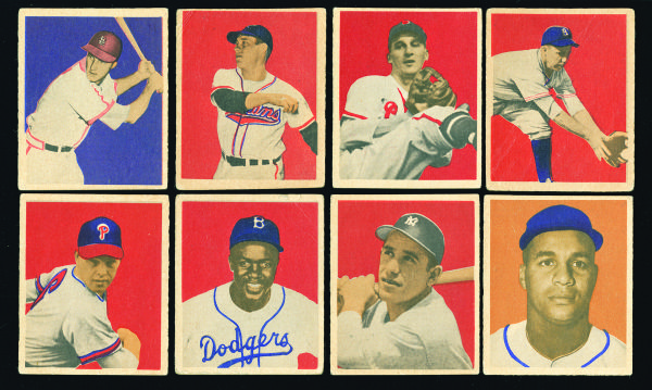 1949 BOWMAN BASEBALL CARDS GROUP OF (104) - INC ROBINSON, BERRA, MUSIAL, CAMPANELLA, RIZZUTO, ROBERTS, AND MANY MORE HOF