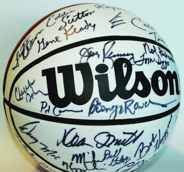 COLLEGE AND PRO COACHES MULTI SIGNED BASKETBALL