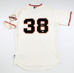 2010 BRIAN WILSON SIGNED SAN FRANCISCO GIANTS GAME USED HOME JERSEY