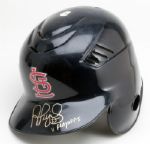 2011 ALBERT PUJOLS AUTOGRAPHED GAME USED HELMET FROM NATIONAL LEAGUE DIVISION SERIES