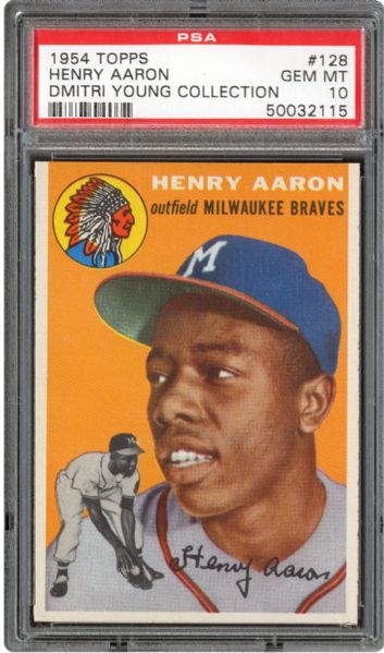 Details about   1954 Hank Aaron Topps Rookie Card Pose High Quality 8x10 Archival Photo 