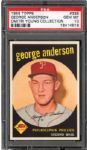 1959 TOPPS #338 SPARKY ANDERSON GEM MINT PSA 10 (1/1) - DMITRI YOUNG COLLECTION
